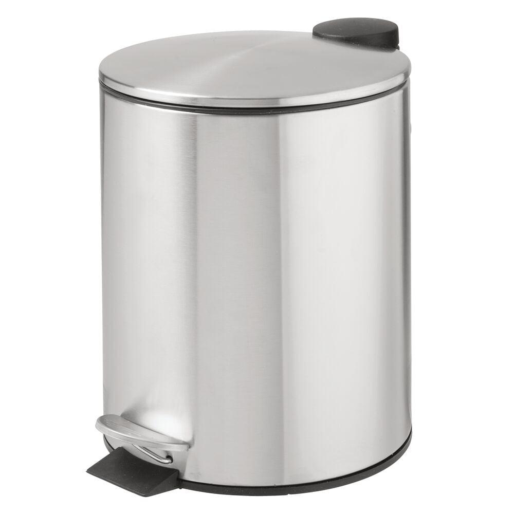 Brushed Stainless Steel 1.3 Gallon Round Step Trash Can