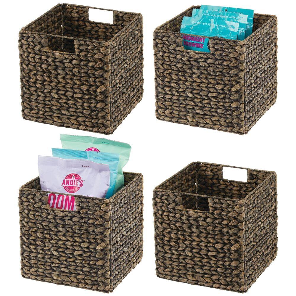mDesign mDesign Woven Hyacinth Kitchen Storage Organizer Basket Bin