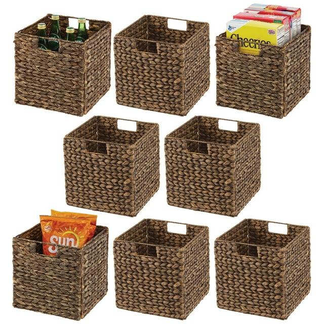 mDesign mDesign Woven Hyacinth Kitchen Storage Organizer Basket Bin