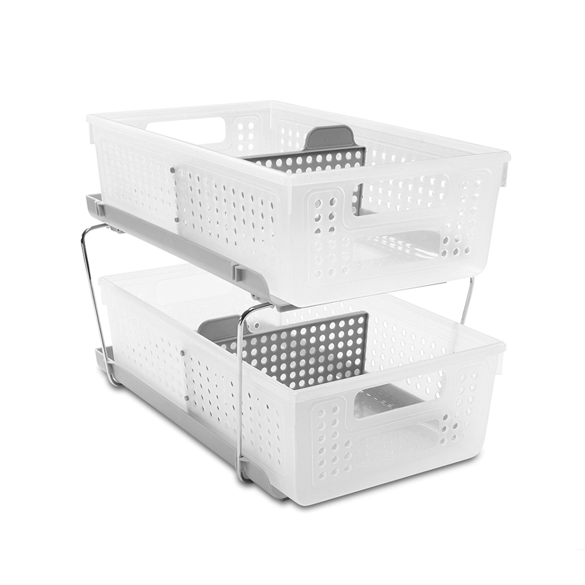 Frost and Gray Two-Tier Organizer with Dividers