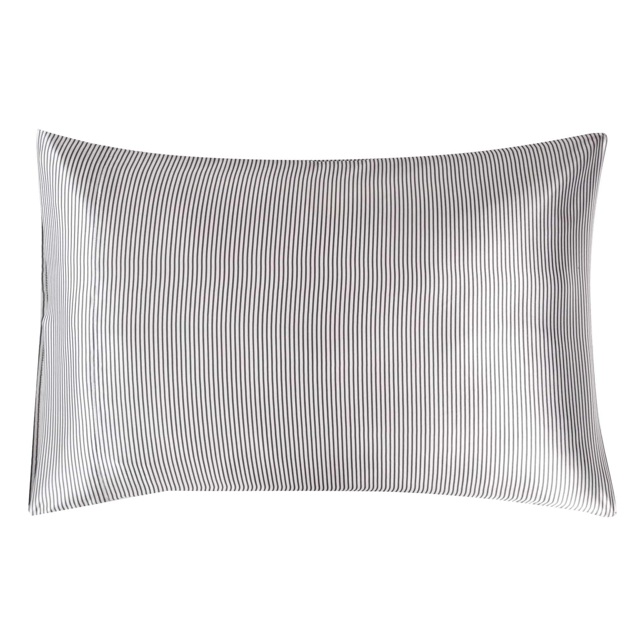 Gunmetal Stripe Satin Standard/Queen Pillowcase