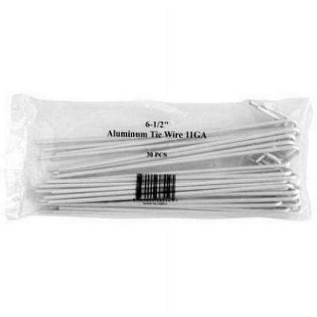 midwest air technologies 328554b 30 Pack, 6-1/2", 11 Gauge, Aluminum Fence Tie Wires