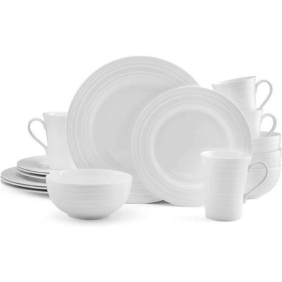 Mikasa Mikasa Ciara 16-Piece Bone China Dinnerware Set, Service for 4