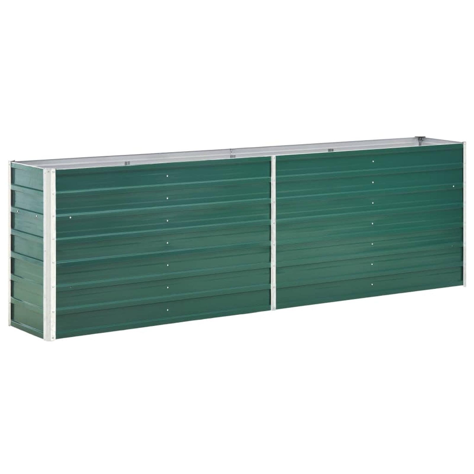 Green Steel Rectangle Outdoor Planter Box