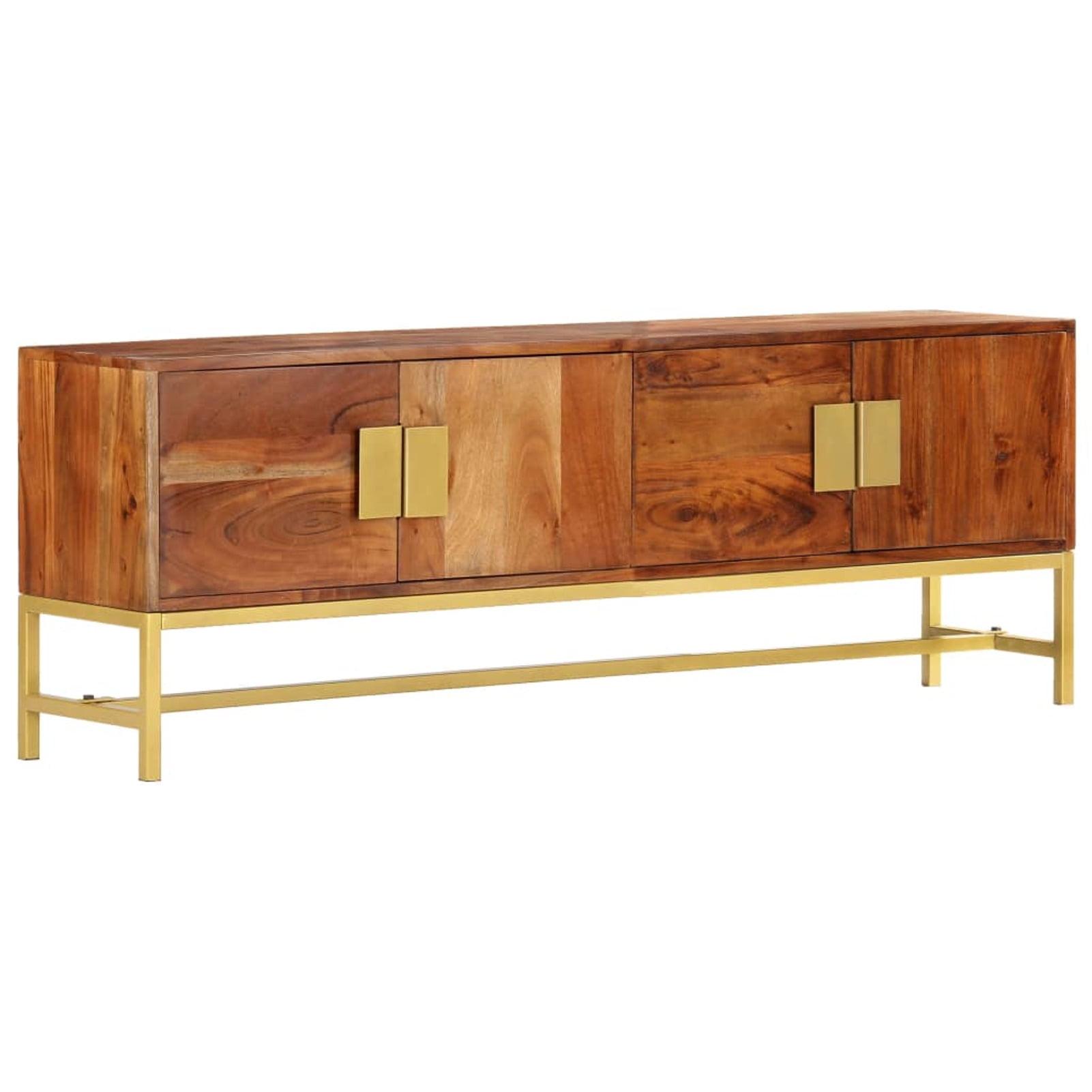 Suzicca TV Cabinet 55.1"x11.8"x19.7" Solid Acacia Wood