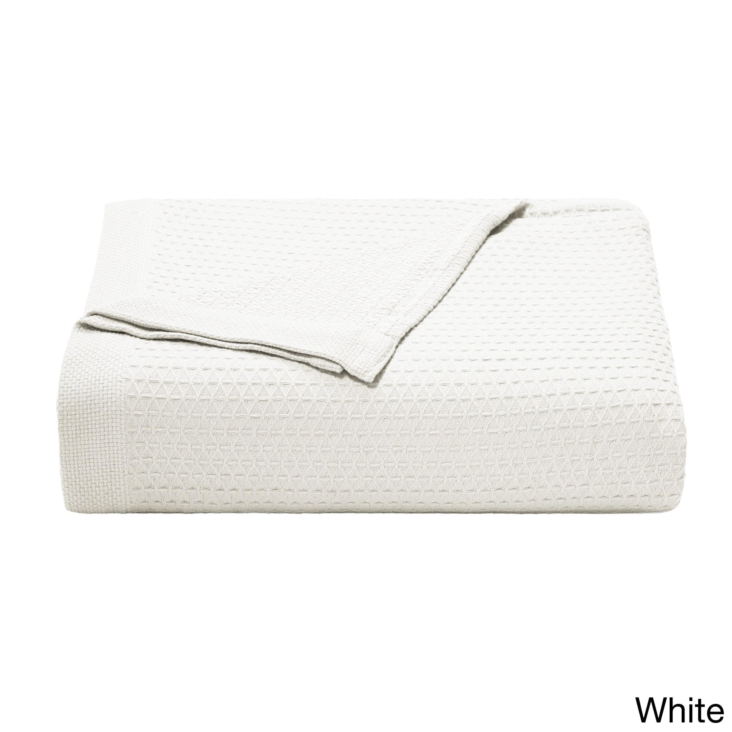 nautica  baird diamond knit cotton twill blanket