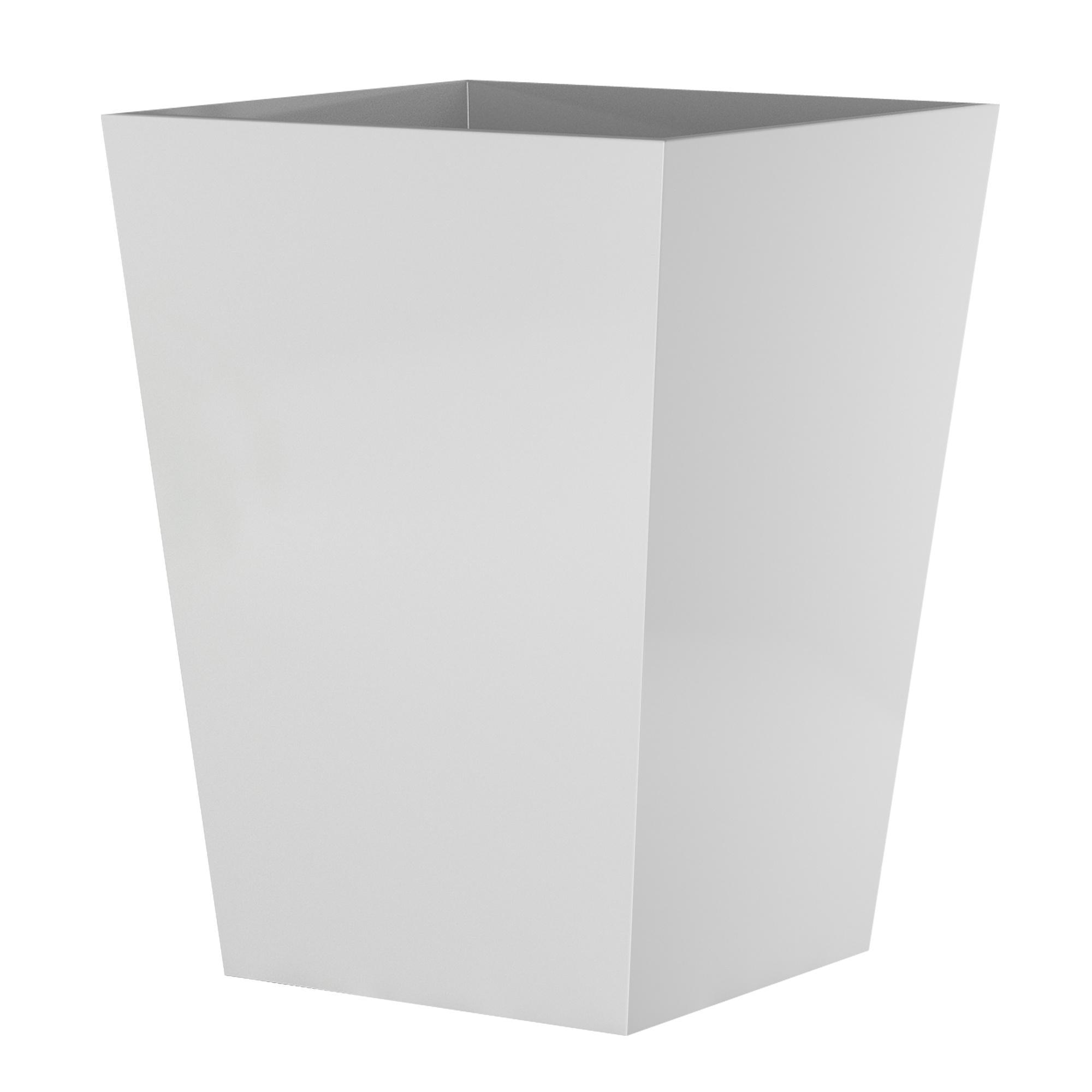 Elegant Wastebasket White - Nu Steel