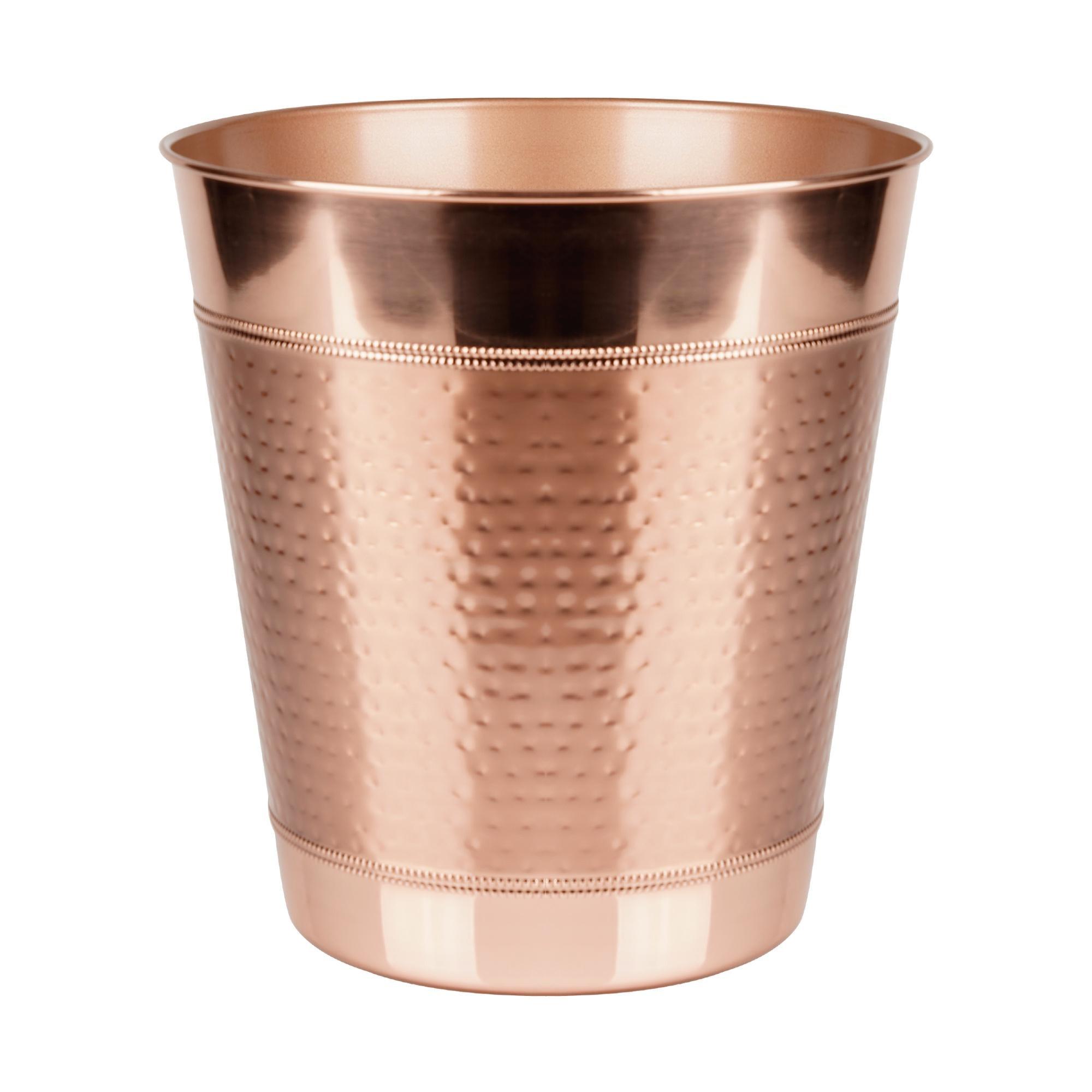 Hudson Decorative Stainless Steel Trash Wastebasket Copper - Nu Steel