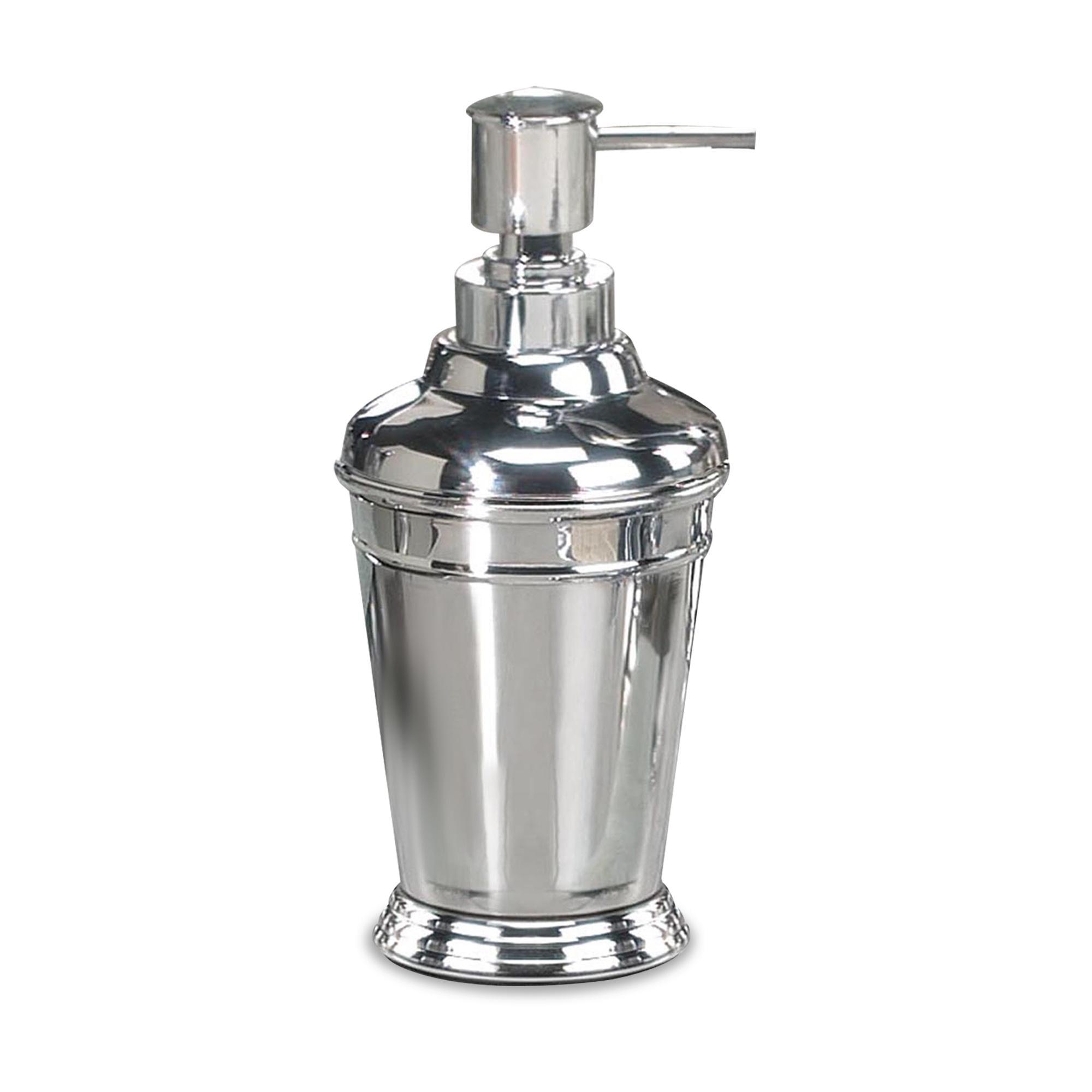 Nu Steel Timeless Stainless Steel Liquid Soap Dispenser : Microfiber, Machine Washable, Non-Slip Backing