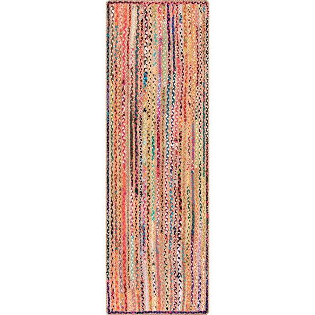 nuLOOM Aleen Bohemian Cotton/Jute Area Rug, Runner 2' 6" x 8', Multicolor