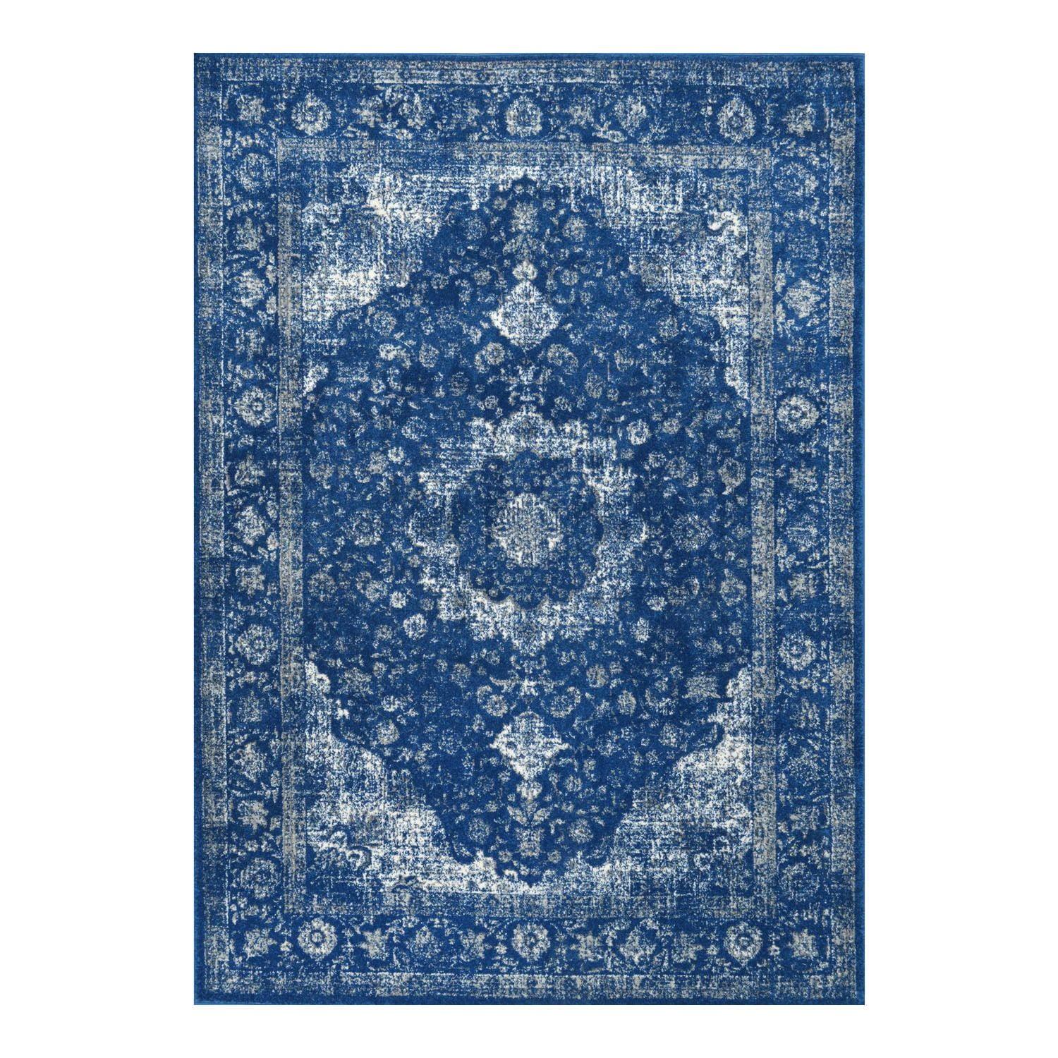 Nuloom Alisia Striped 6x9 Jute Indoor Area Rug for Dining Room Rug Neutral Rug Living Room Rug Kitchen, Denim/Tan
