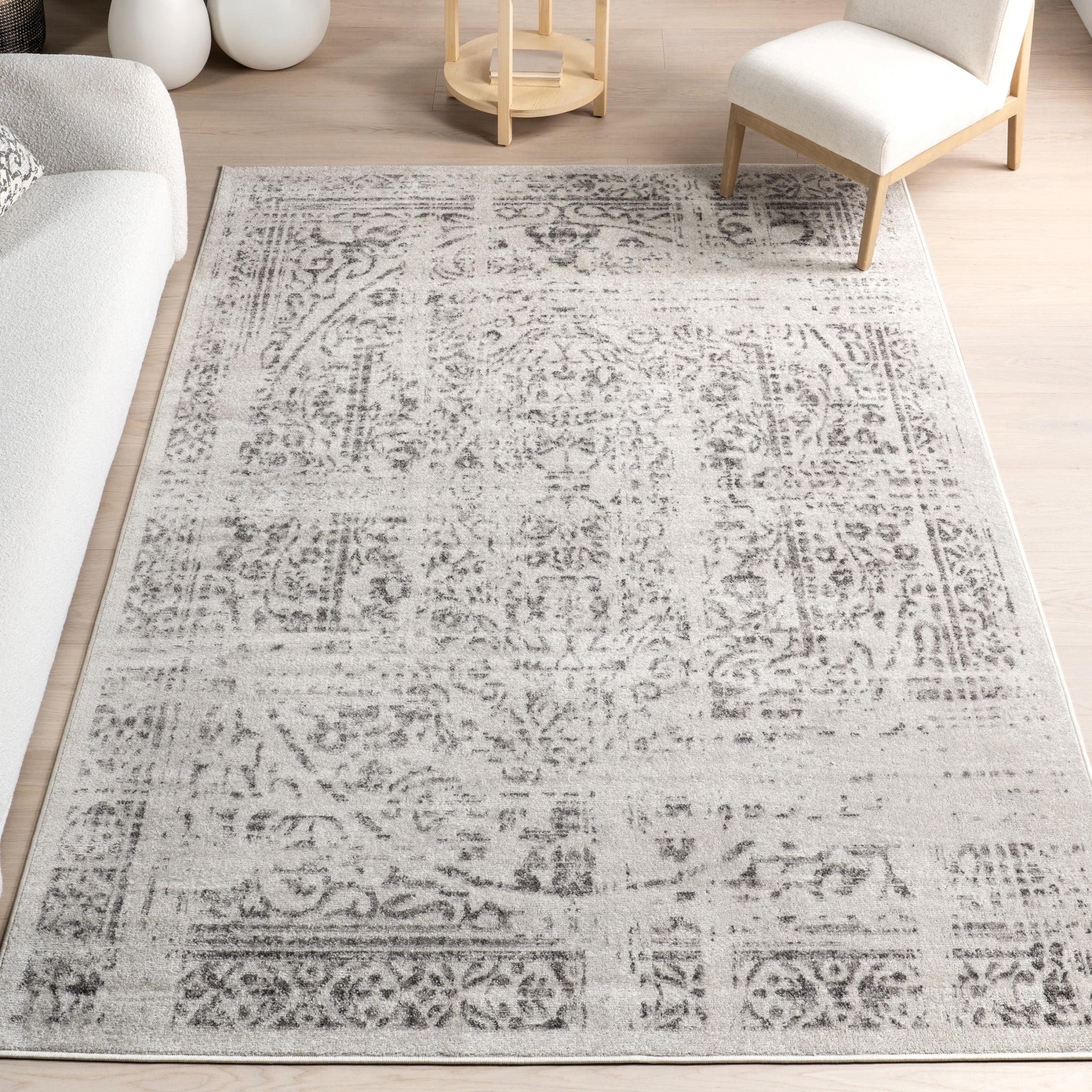 Nuloom Arlena Medallion 10x13 Indoor Area Rug for Living Room Bedroom Dining Room Kitchen, Grey/Ivory