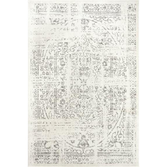 Nuloom Arlena Medallion 2x3 Accent Indoor Area Rug for Living Room Bedroom Dining Room Entryway Kitchen, Grey/Ivory