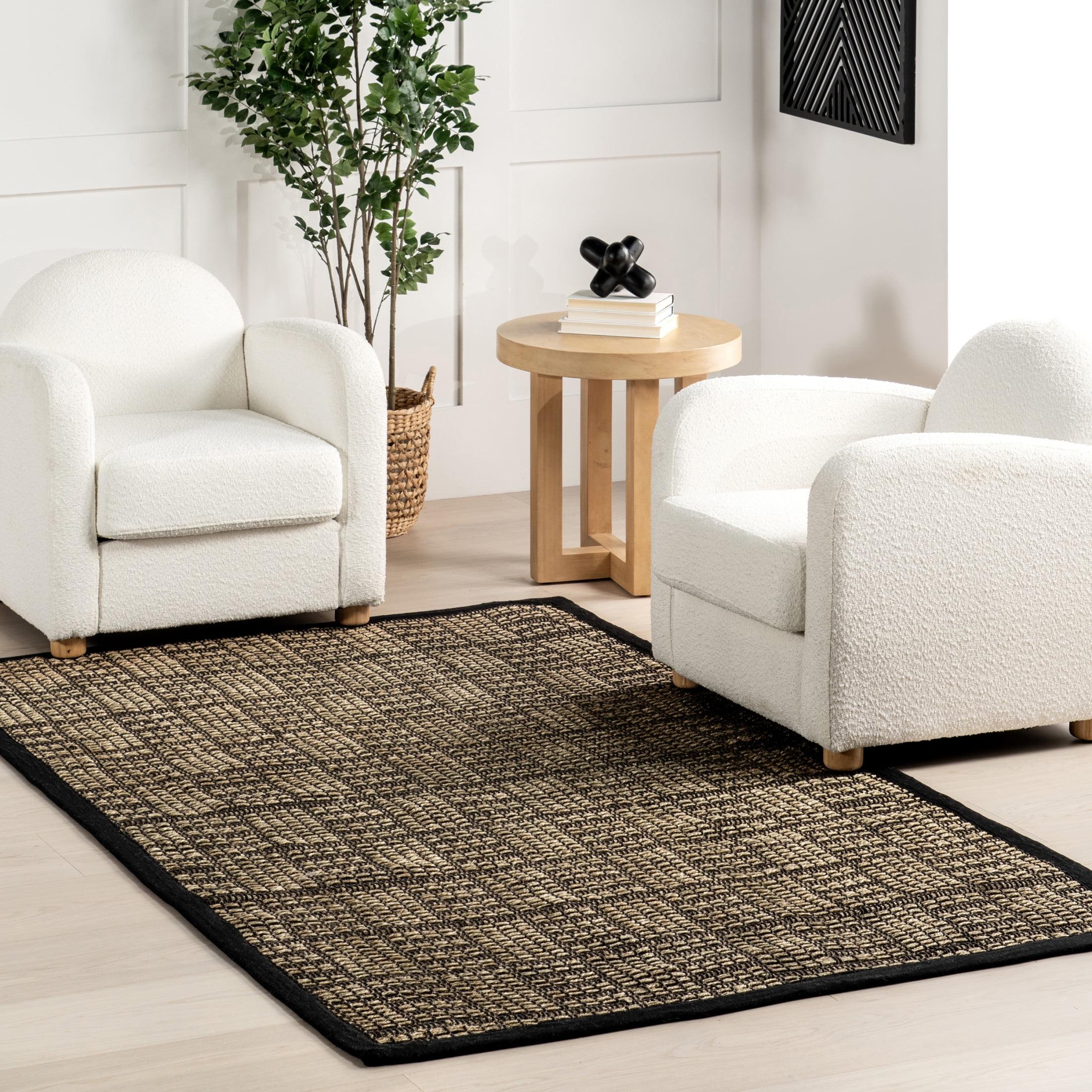 nuLOOM Armani Geometric Seagrass Area Rug, 9' x 12', Armani Black