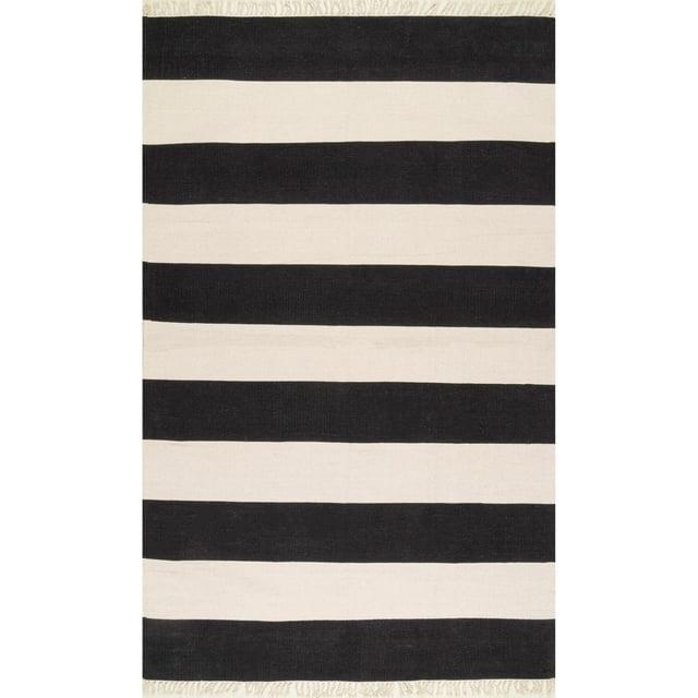 nuLOOM Ashley Striped Accent Rug, 3' x 5', Black