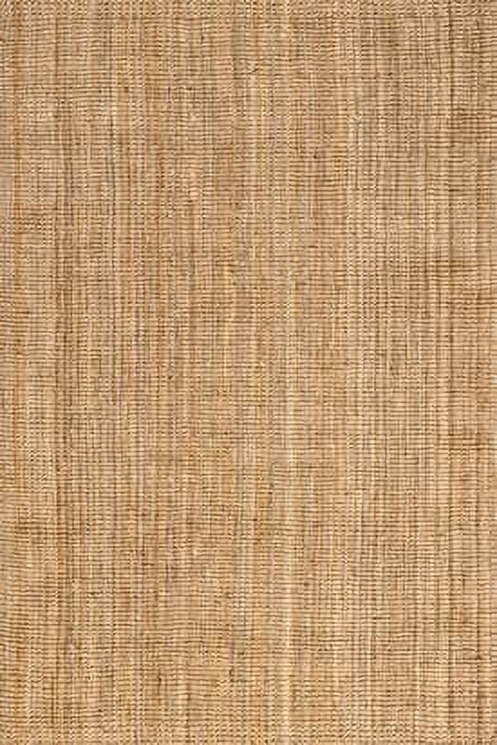 nuLOOM Ashli Solid Farmhouse Jute Area Rug, Runner 2' 6" x 8', Natural