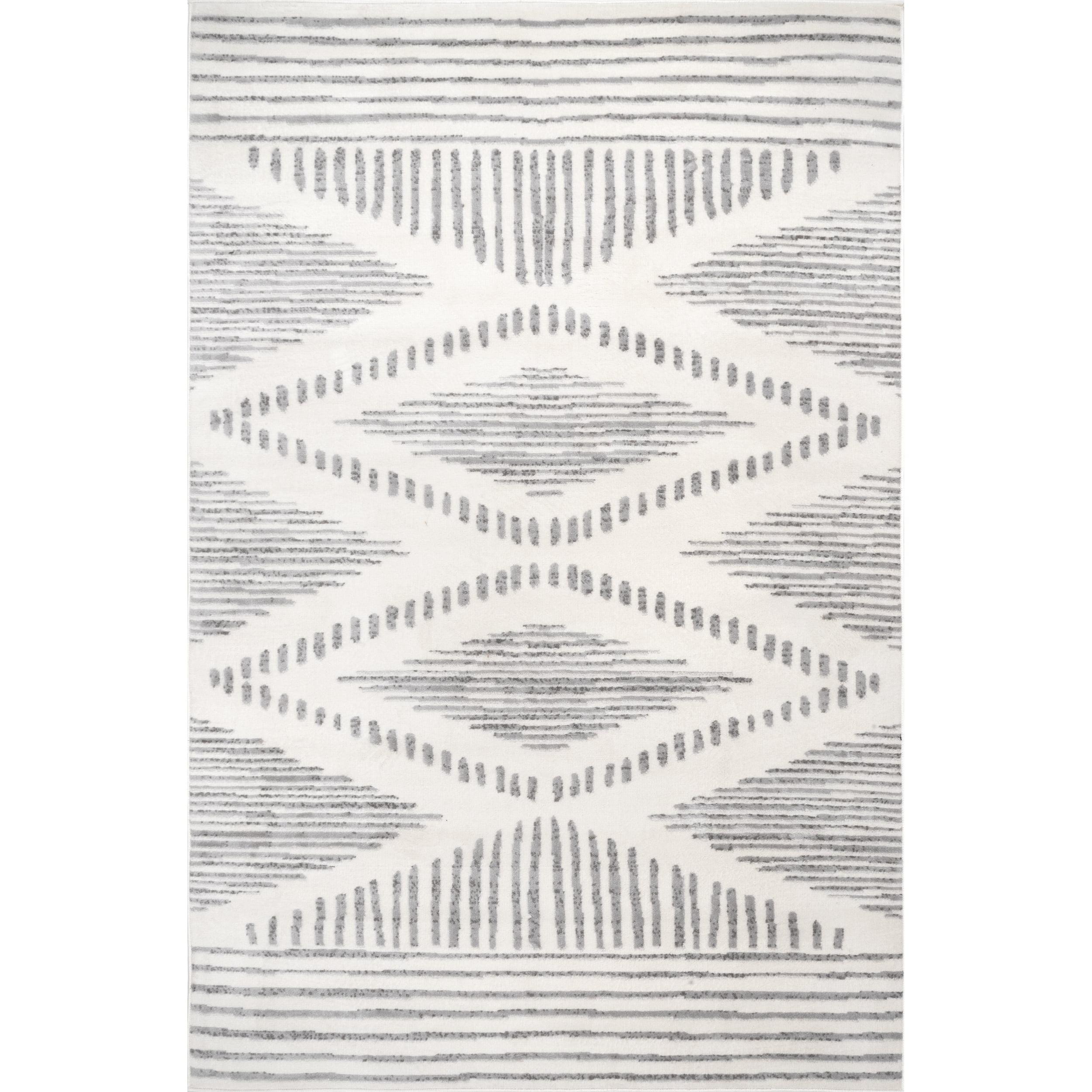 Elysian 4' x 6' Reversible Light Gray Synthetic Area Rug