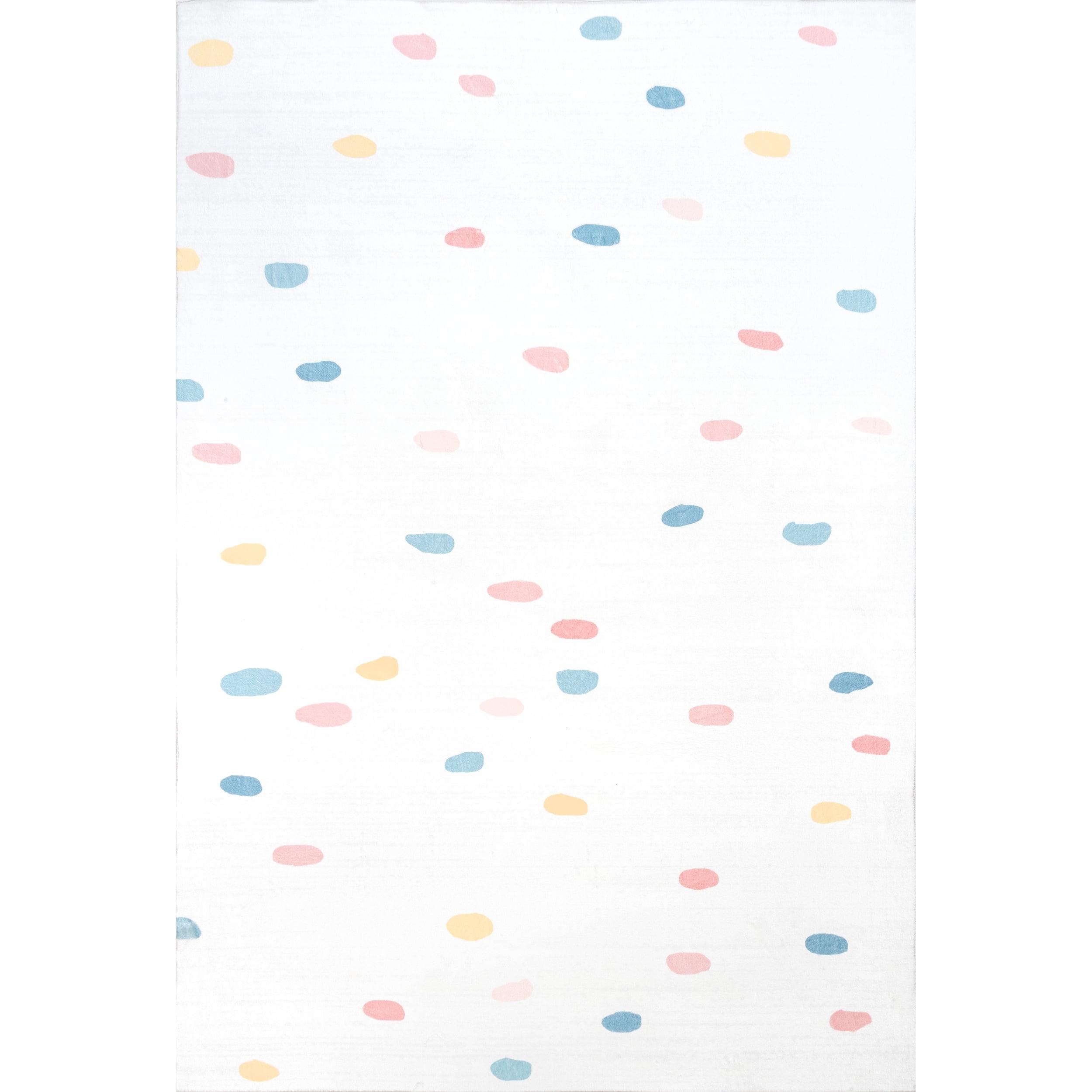 Nuloom Calla Polka Dot 5x8 Indoor Area Rug for Living Room Bedroom Dining Room Nursery Kitchen, Multicolor/Ivory