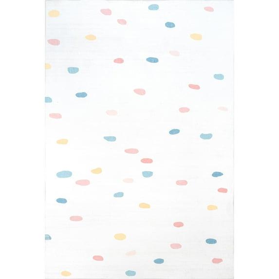 Nuloom Calla Polka Dot 5x8 Indoor Area Rug for Living Room Bedroom Dining Room Nursery Kitchen, Multicolor/Ivory