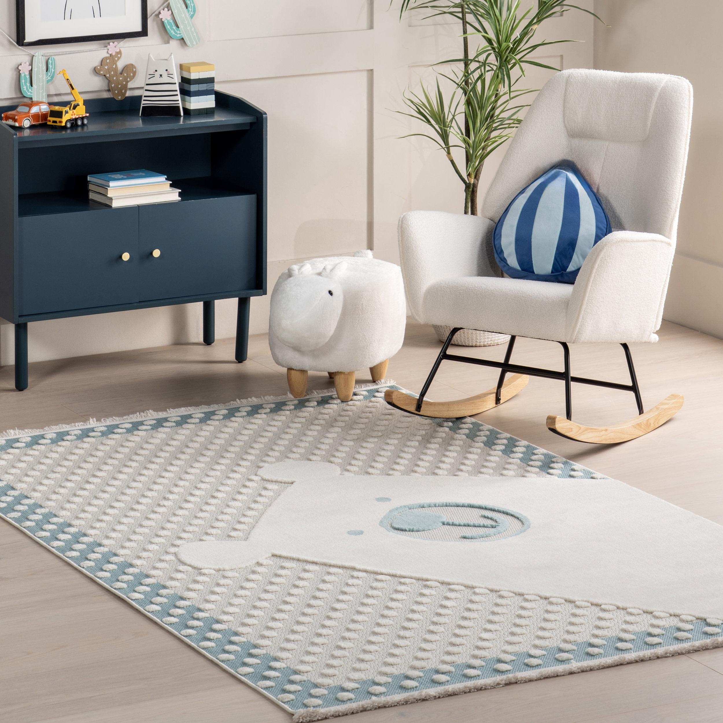 Nuloom Cecelia Polar Bear Kids Fringe Indoor Area Rug