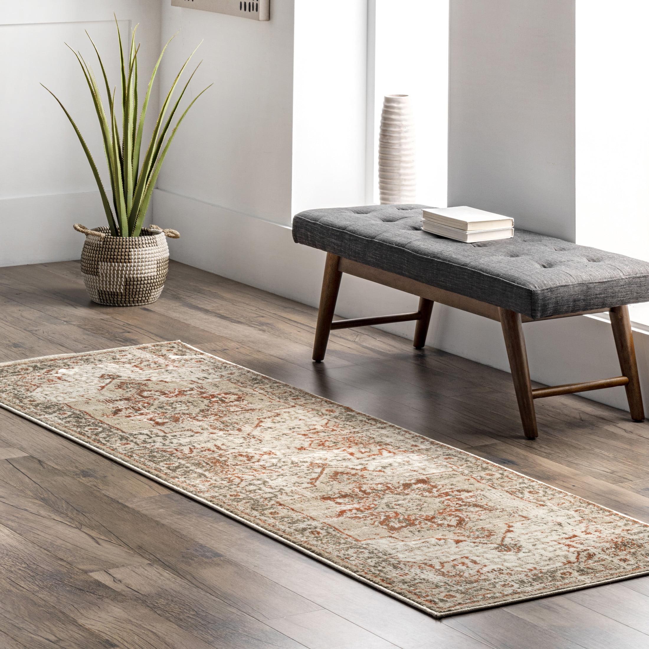 Nuloom Charlotte Faded Medallion Kitchen Runner Indoor Area Rug - Hallway, Entryway, 2' 6" x 8', Beige