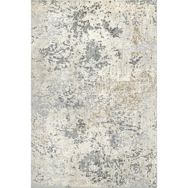 Nuloom Chastin Abstract 6 Square Indoor Area Rug for Living Room Bedroom Dining Room Kitchen, Beige/Grey