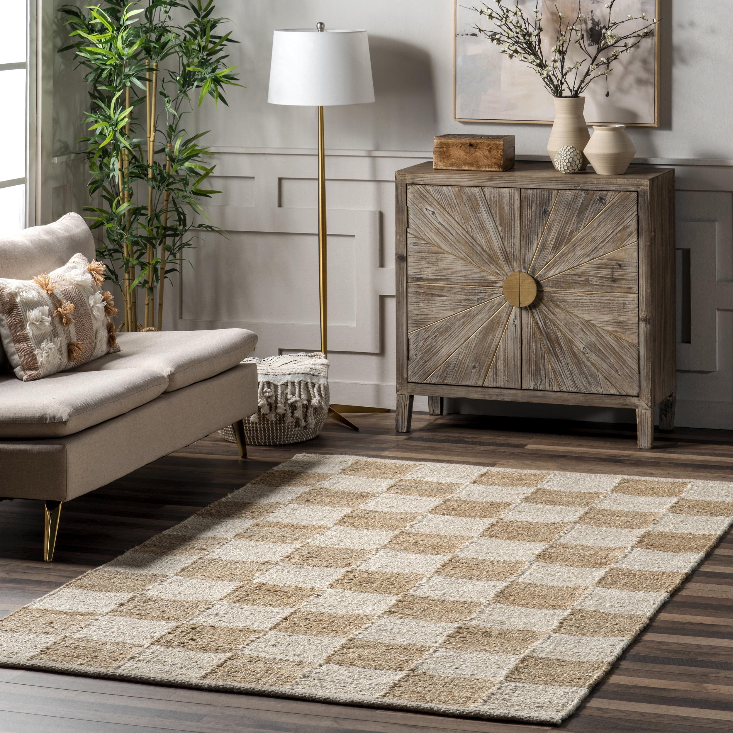 Hokku Designs Izara Checkered Jute Area Rug
