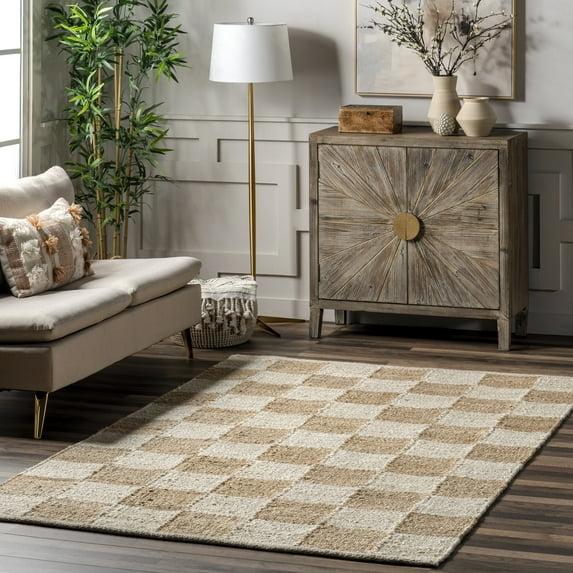Hokku Designs Izara Checkered Jute Area Rug