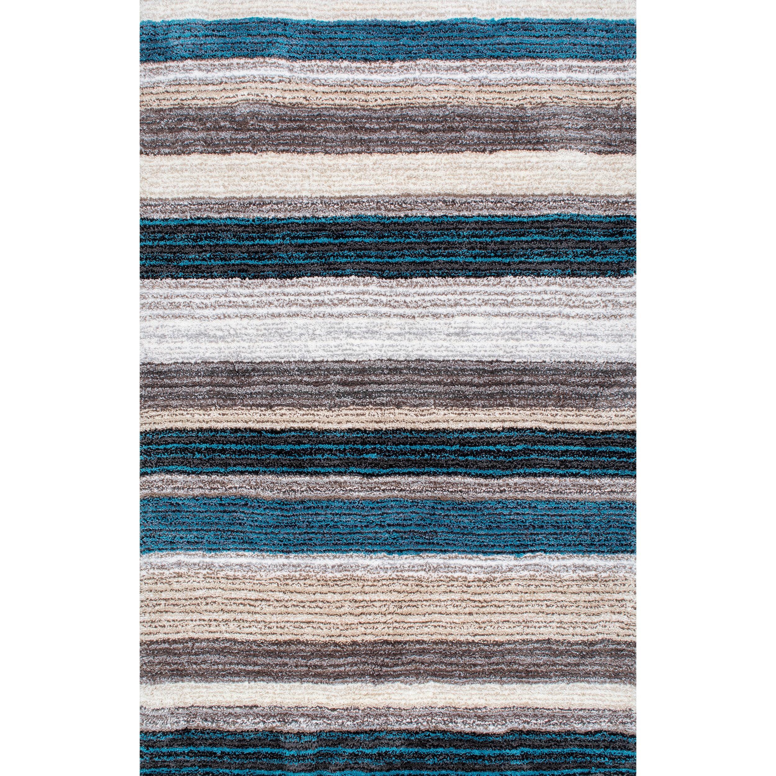 nuLOOM Classie Hand Tufted Shag Accent Rug, 3' x 5', Blue Multi