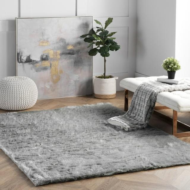 Nuloom Cloud Shag Area Rug Gray 7' 6" x 9' 6"