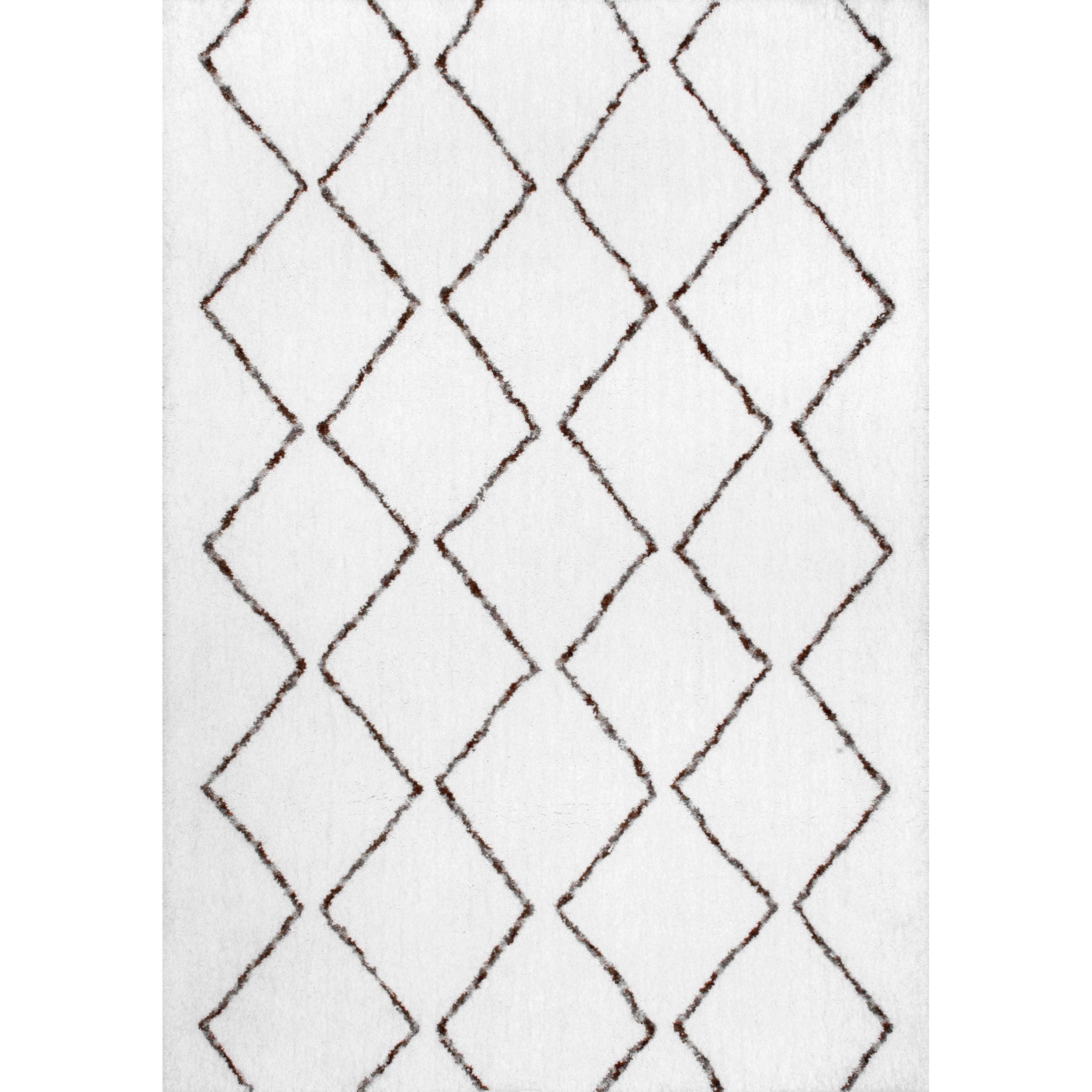 Corinth Modern Beige Handcrafted Shag Area Rug, 3' x 5'