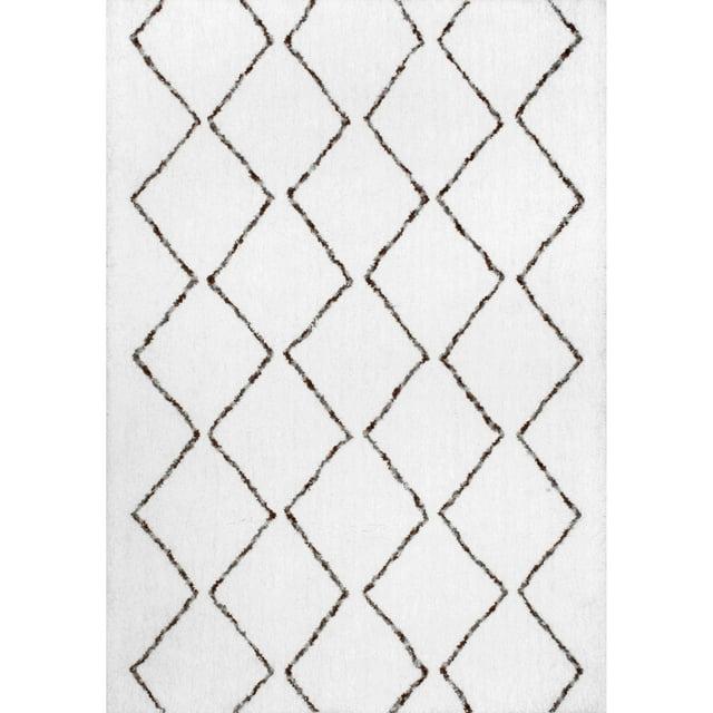 Nuloom Hand Tufted Corinth Shags Indoor Area Rug - Natural 3' 6" x 5' 6"