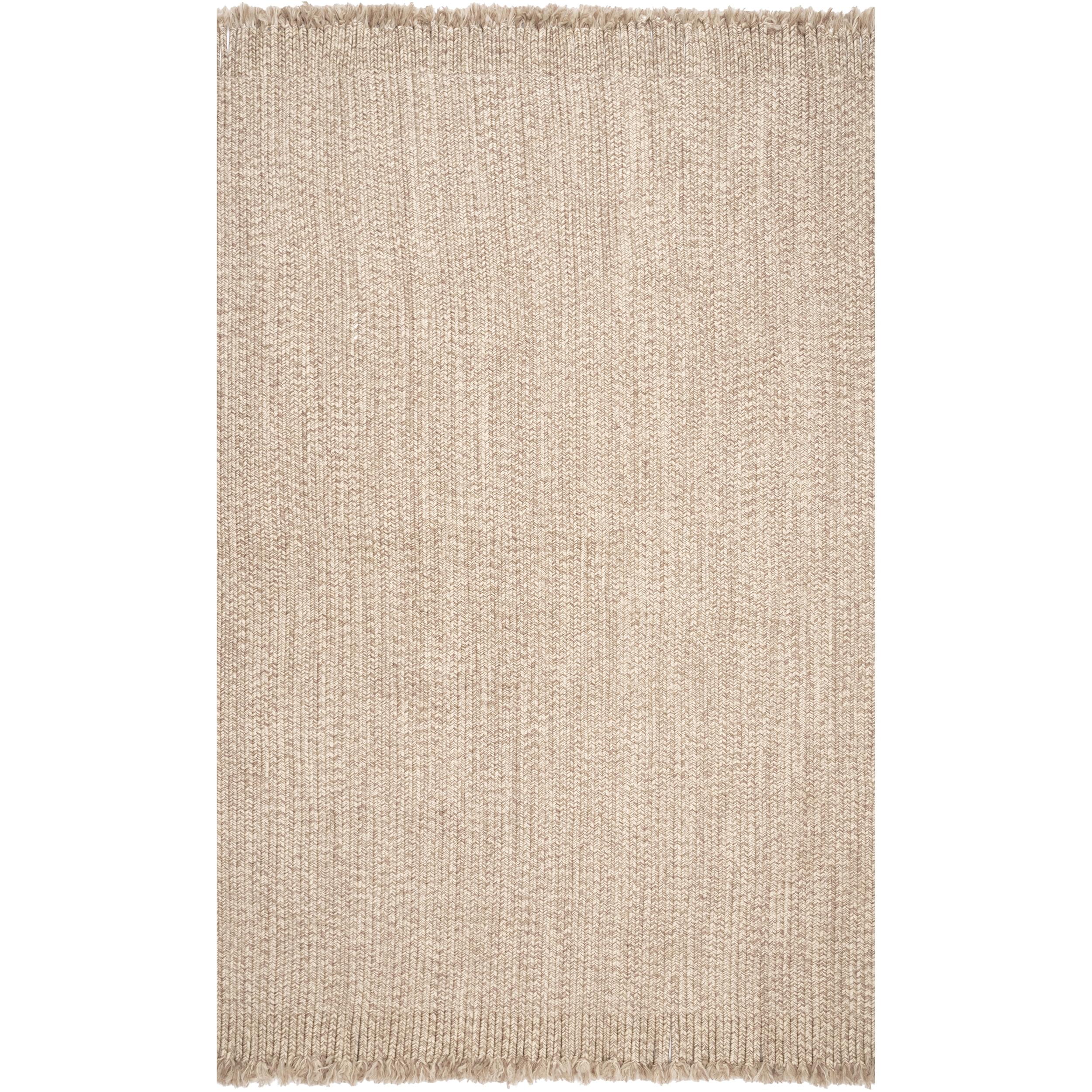 Casual Elegance Braided Tan Synthetic 3' x 5' Indoor/Outdoor Rug