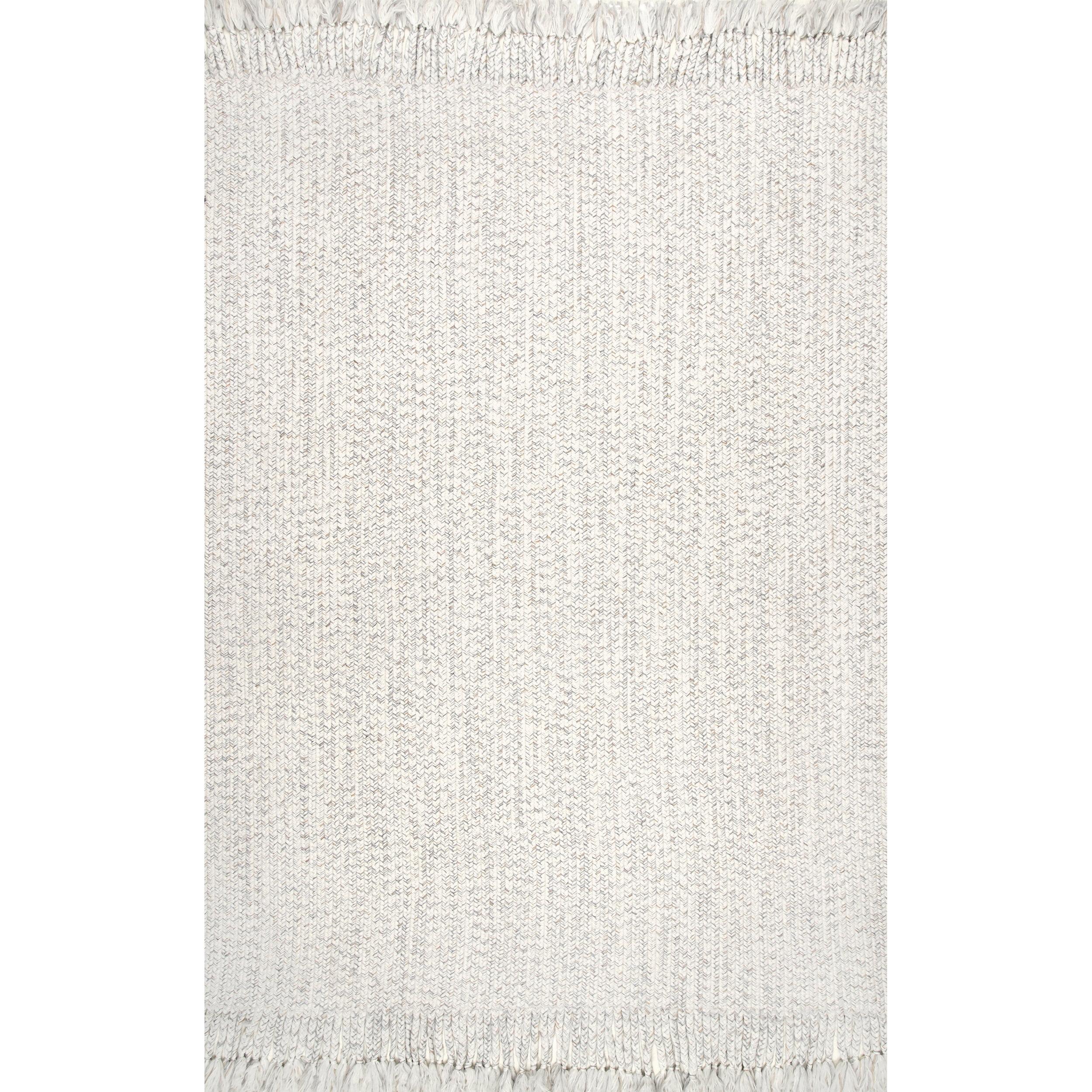 nuLOOM Courtney Braided Indoor/Outdoor Area Rug, 4' x 6', Ivory