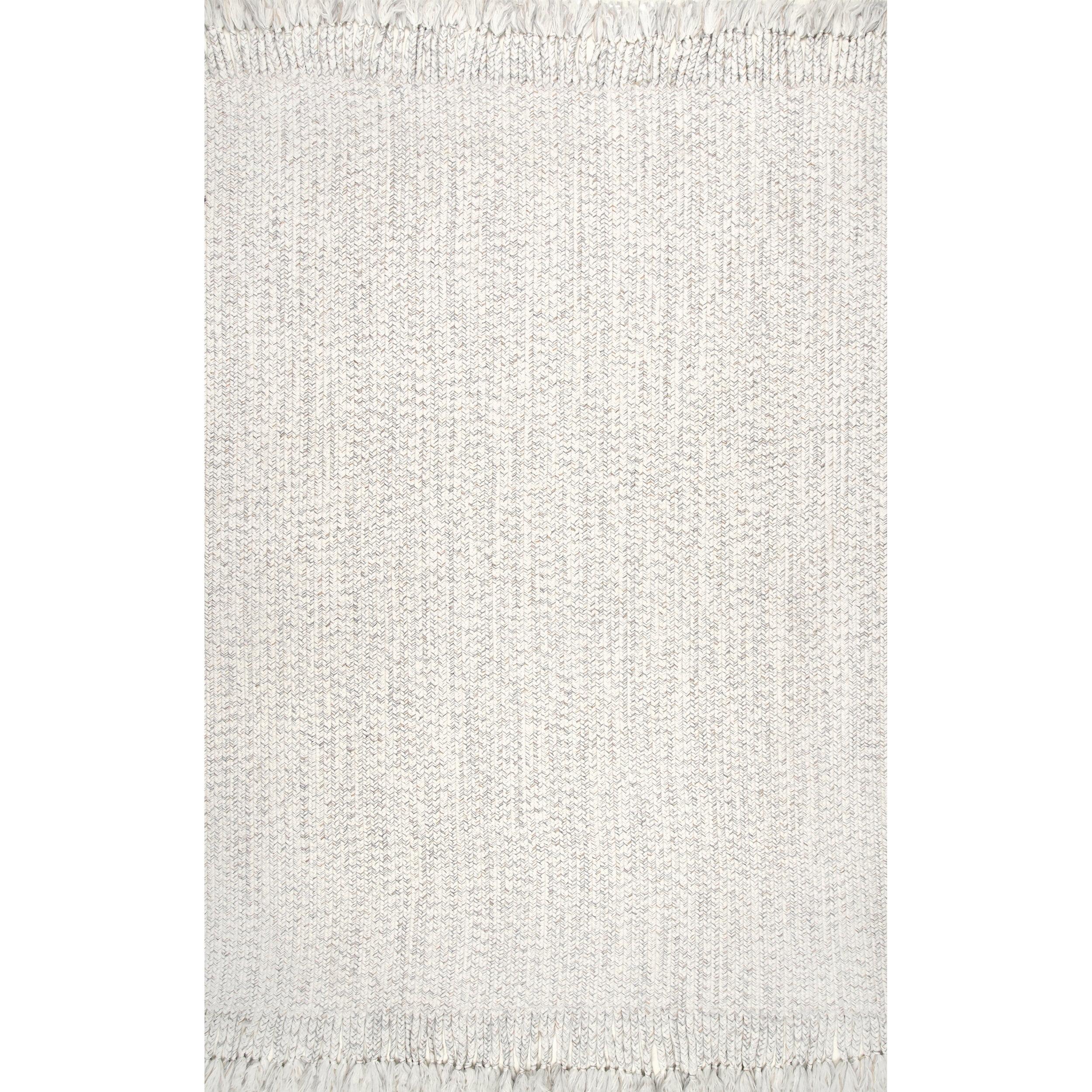 nuLOOM Courtney Braided Indoor/Outdoor Area Rug, 4' x 6', Ivory