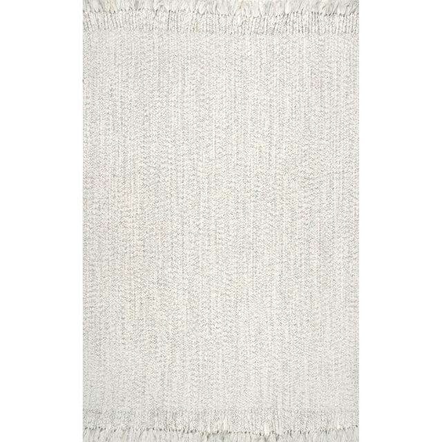 nuLOOM Courtney Braided Indoor/Outdoor Area Rug, 4' x 6', Ivory