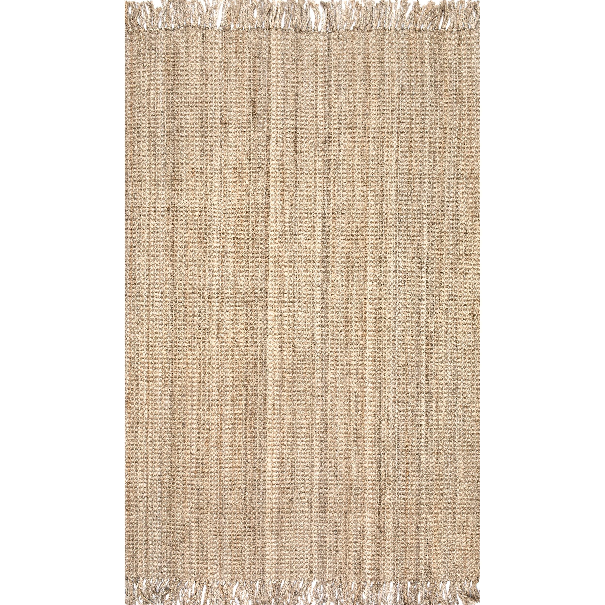 nuLOOM Daniela Chunky Jute Natural 6' x 9' Farmhouse Area Rug