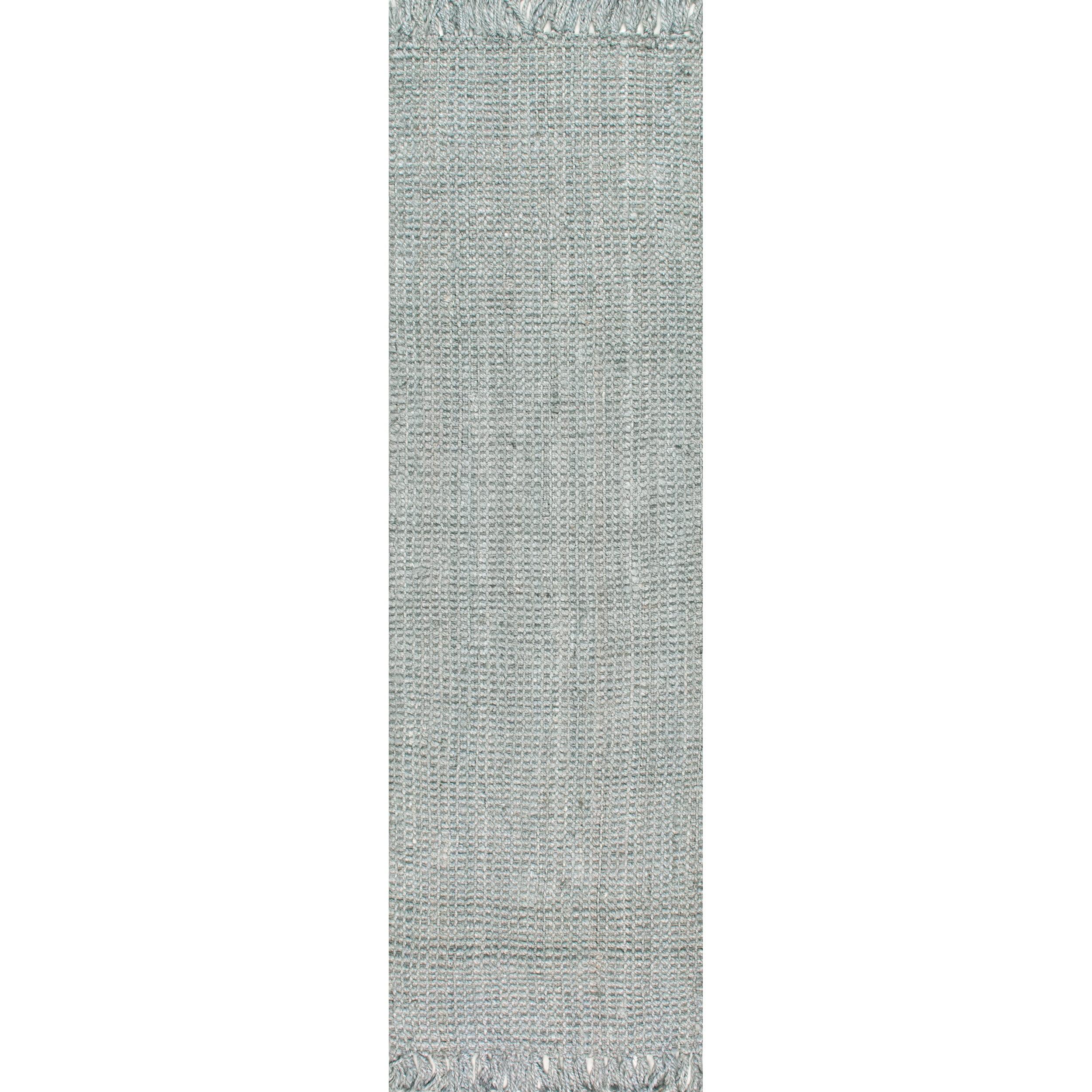 nuLOOM Daniela Chunky Jute Grey 2' 6" x 12' Farmhouse Runner Rug