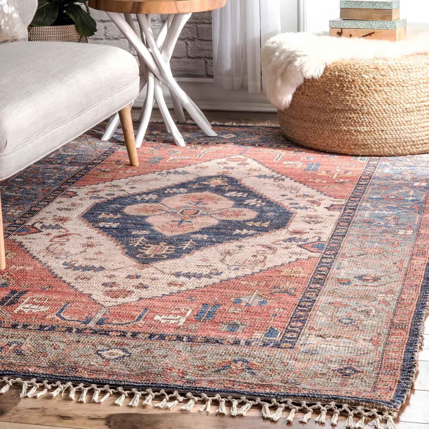 Diandra Multicolor Oriental Flatweave Synthetic Area Rug, 4' x 6'