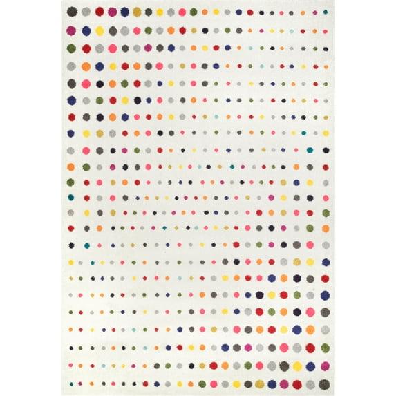 Nuloom Dorie Polka Dot 3x5 Accent Indoor Area Rug for Living Room Bedroom Dining Room Entryway Kitchen, Multicolor/Ivory