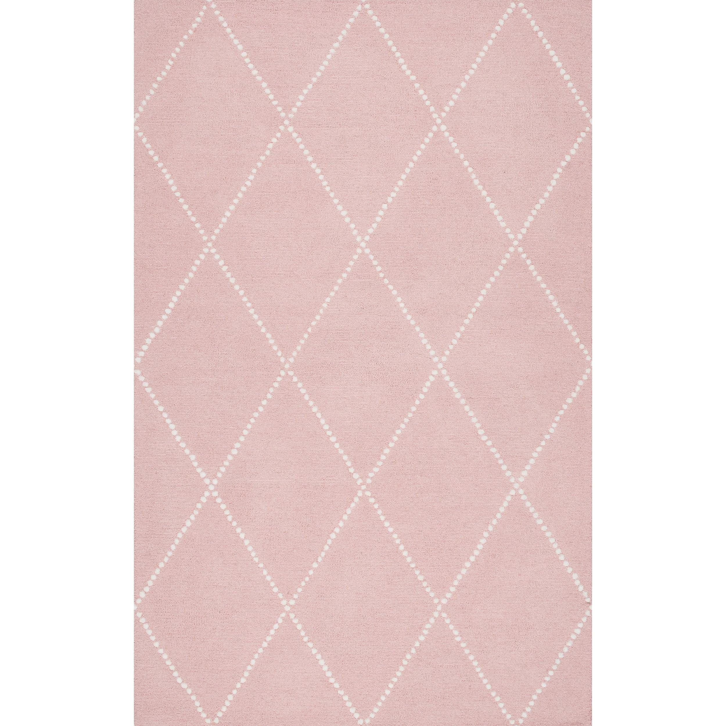 4'x6' Wool Hand Tufted Elvia Area Rug Baby Pink - nuLOOM