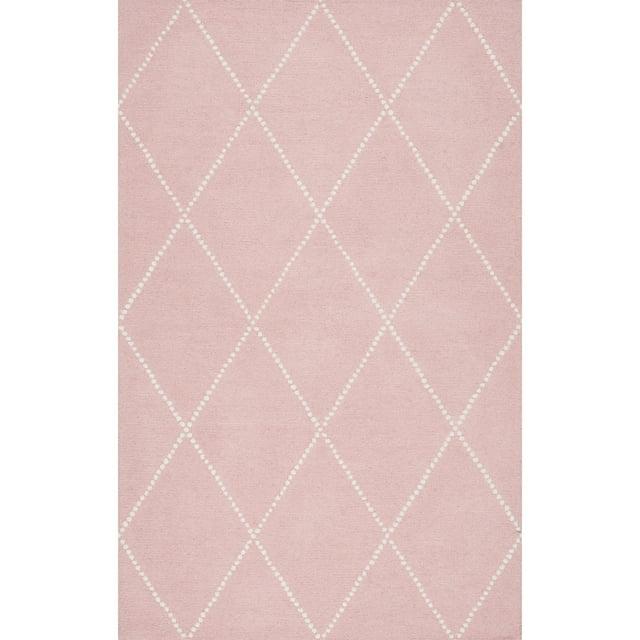 4'x6' Wool Hand Tufted Elvia Area Rug Baby Pink - nuLOOM