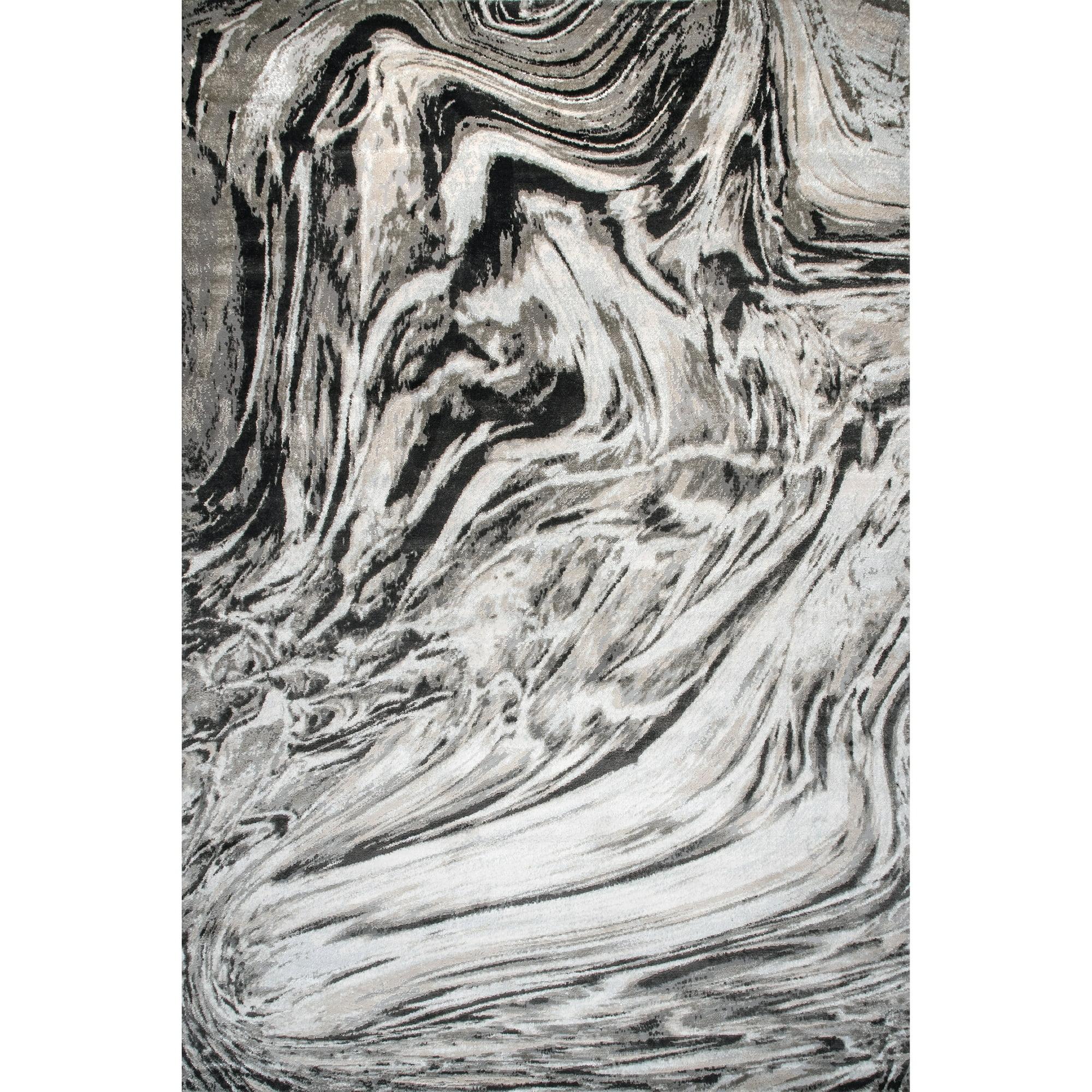 Nuloom Drea Marble Abstract Indoor Area Rug, Gray, 4'3"x6'3"