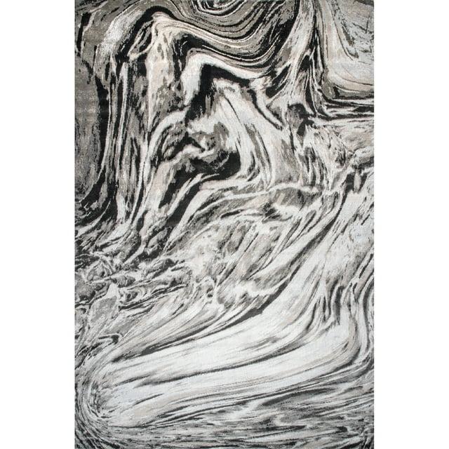 Nuloom Drea Marble Abstract Indoor Area Rug, Gray, 4'3"x6'3"