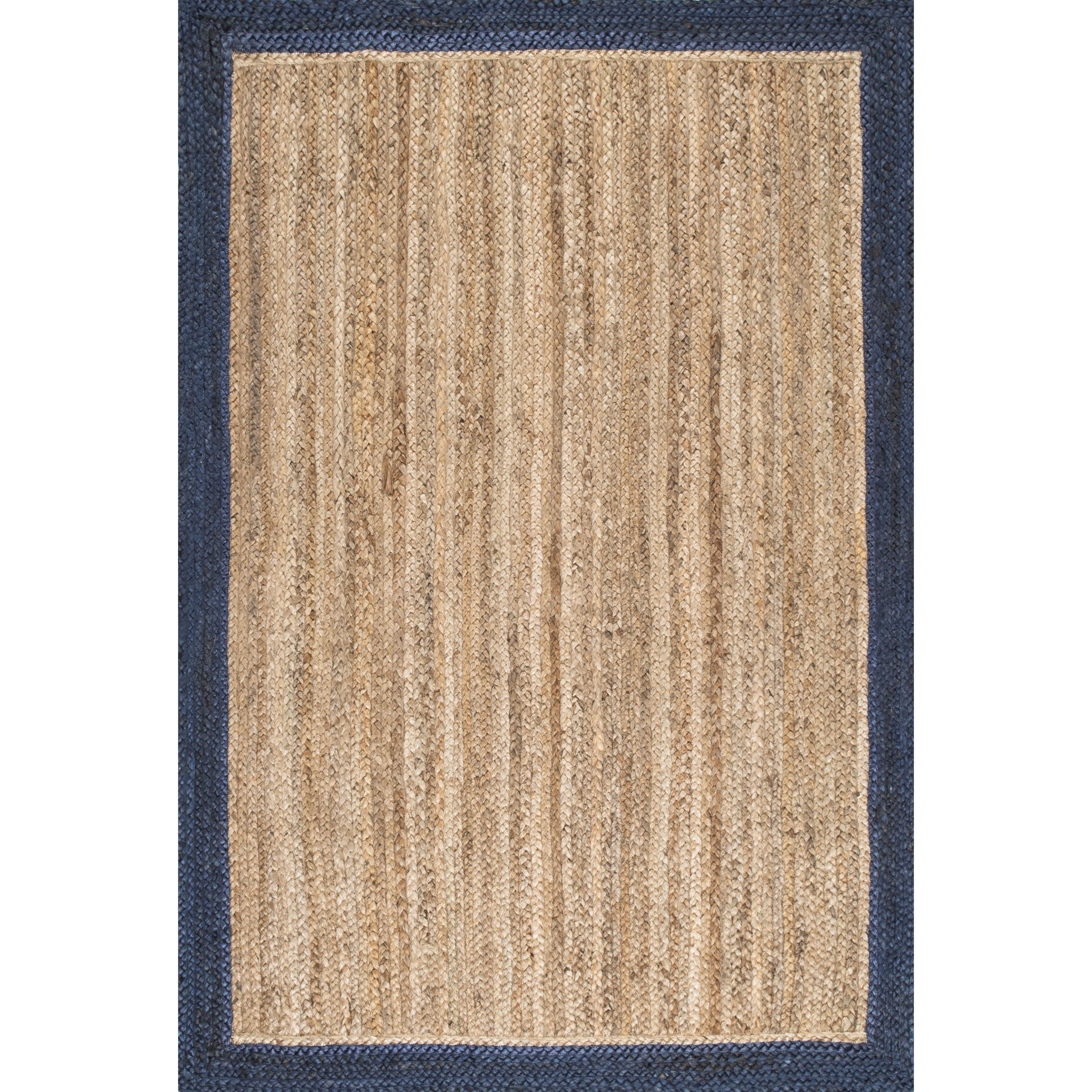 nuLOOM Eleonora Casual Jute Navy 3' x 5' Farmhouse Area Rug