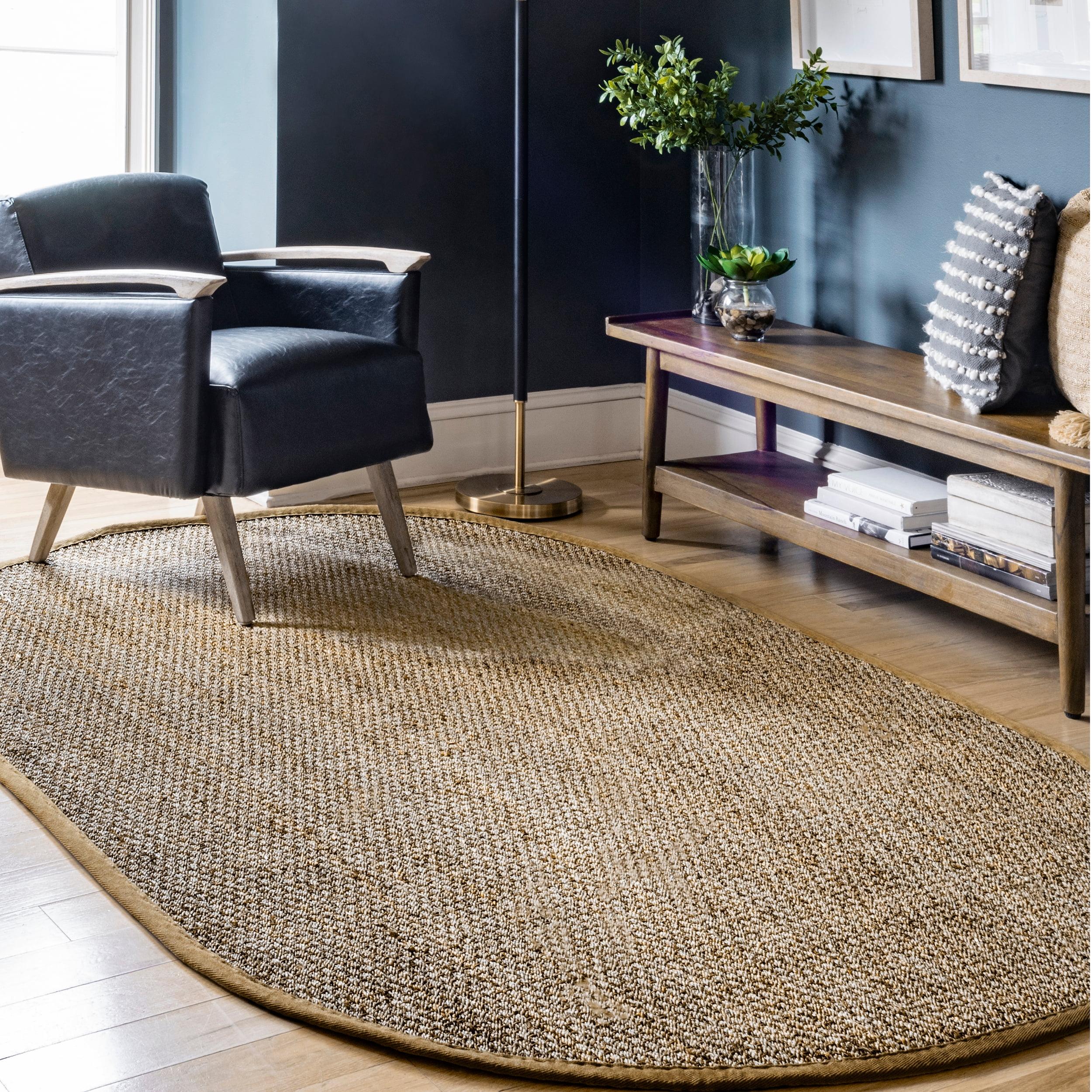 Nuloom Elijah Farmhouse Seagrass Indoor Area Rug, Oval 5' x 8', Beige