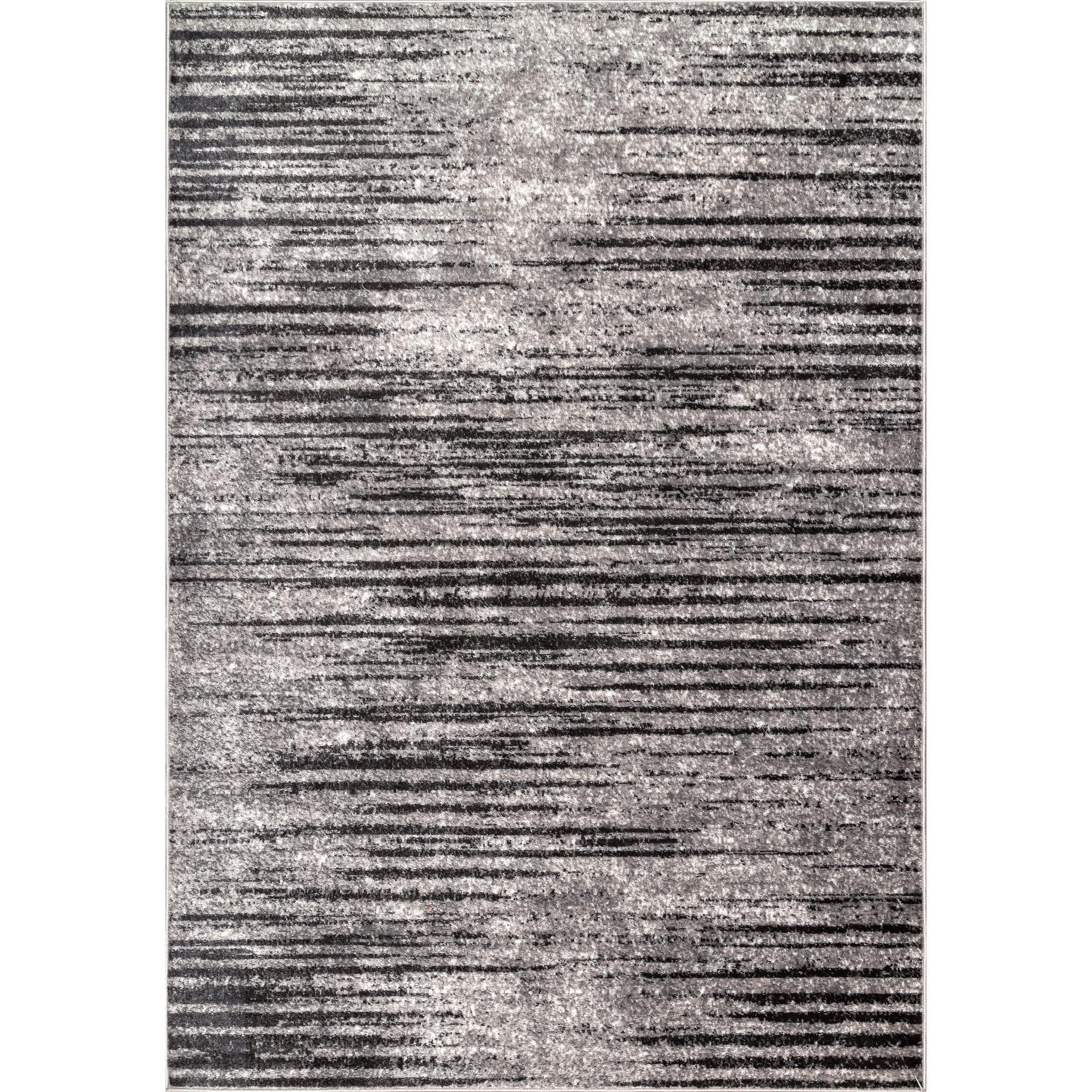 Nuloom Elsa Striped 3x5 Accent Indoor Area Rug for Living Room Bedroom Dining Room Entryway Kitchen, Grey/Ivory