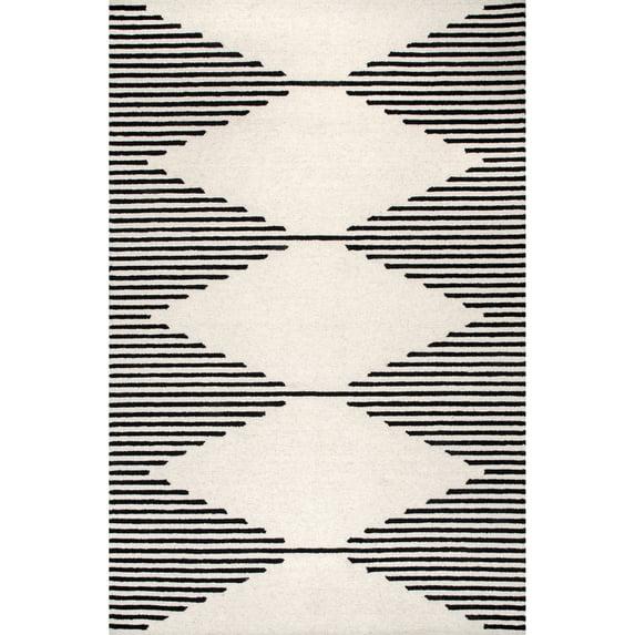 Nuloom Flynn Handmade Contemporary Wool Area Rug, 6' x 9', Beige