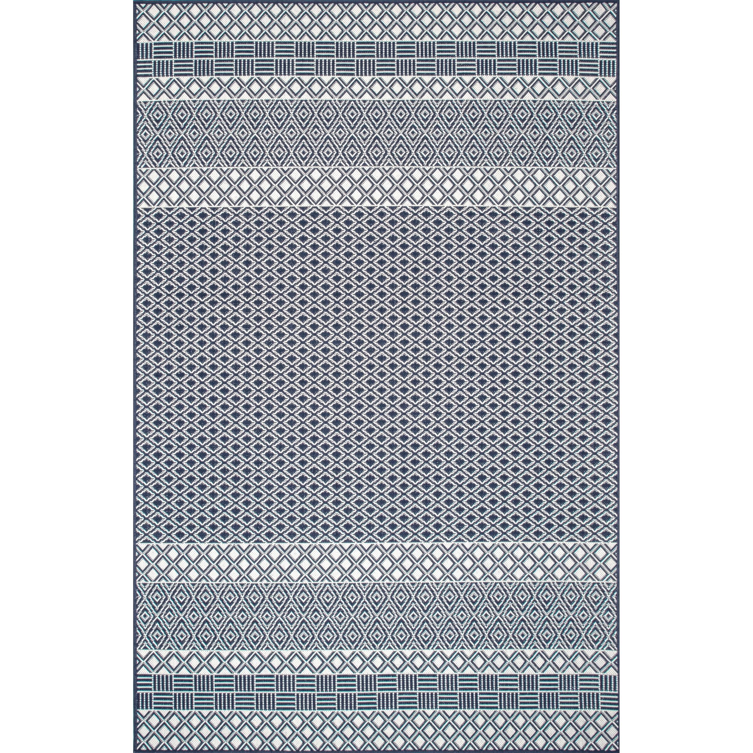 Nuloom Tilly Striped Lattice Indoor/Outdoor Area Rug