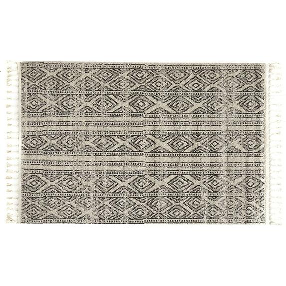 Nuloom Chenoa Striped Global Tassel Indoor Area Rug, 4' x 6', Ivory